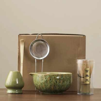 Japanese Matcha Tea Ceremony Set Ceramic Bamboo Accessories Kit