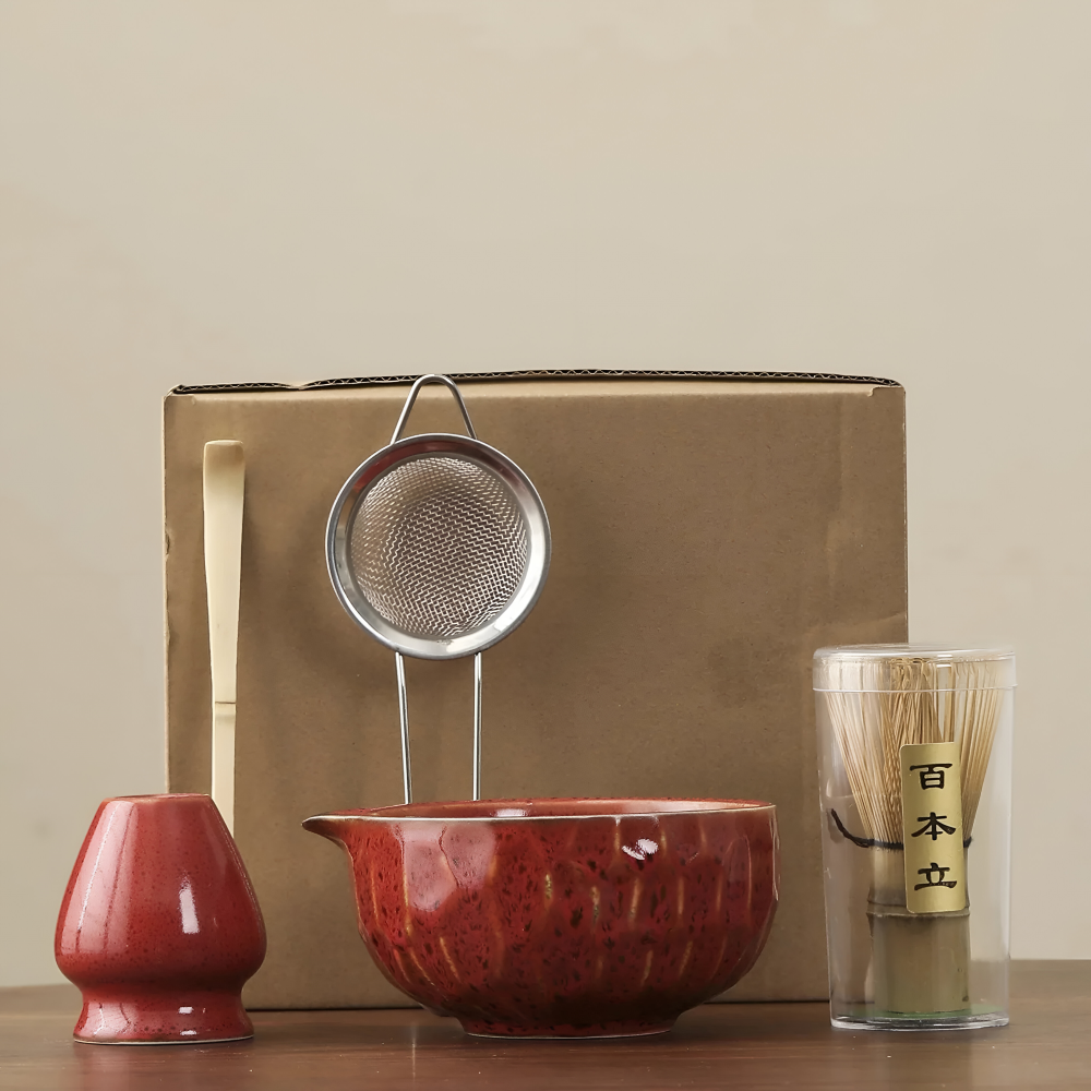 Japanese Matcha Tea Ceremony Set Ceramic Bamboo Accessories Kit