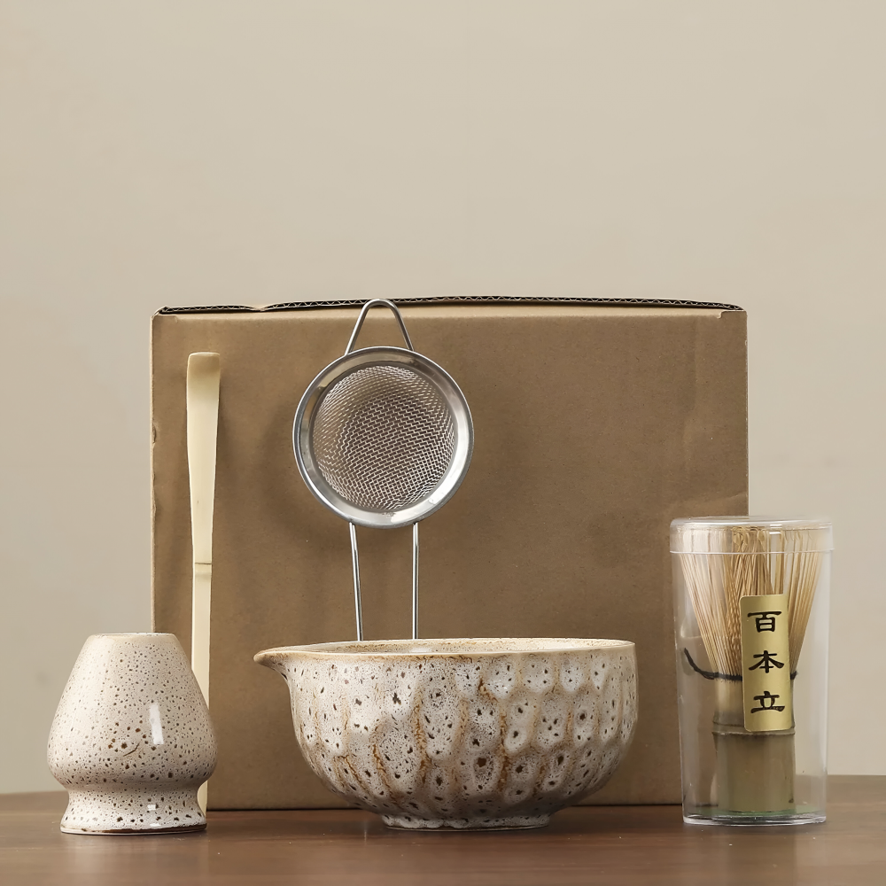 Japanese Matcha Tea Ceremony Set Ceramic Bamboo Accessories Kit