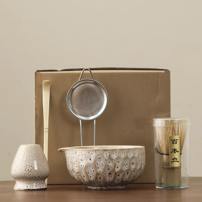 Japanese Matcha Tea Ceremony Set Ceramic Bamboo Accessories Kit