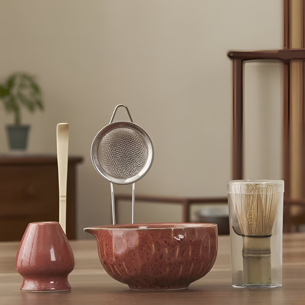 Japanese Matcha Tea Ceremony Set Ceramic Bamboo Accessories Kit