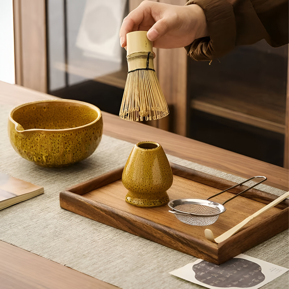 Japanese Matcha Tea Ceremony Set Ceramic Bamboo Accessories Kit