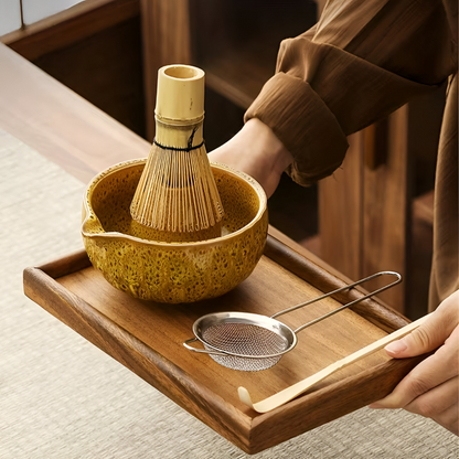 Japanese Matcha Tea Ceremony Set Ceramic Bamboo Accessories Kit