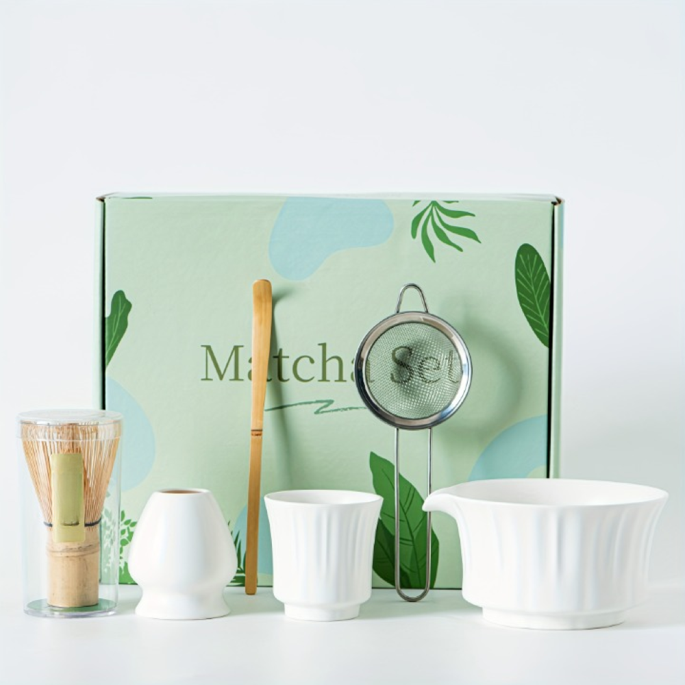 Japanese Matcha Tea Set Ceramic Bowl Bamboo Whisk Gift Collection