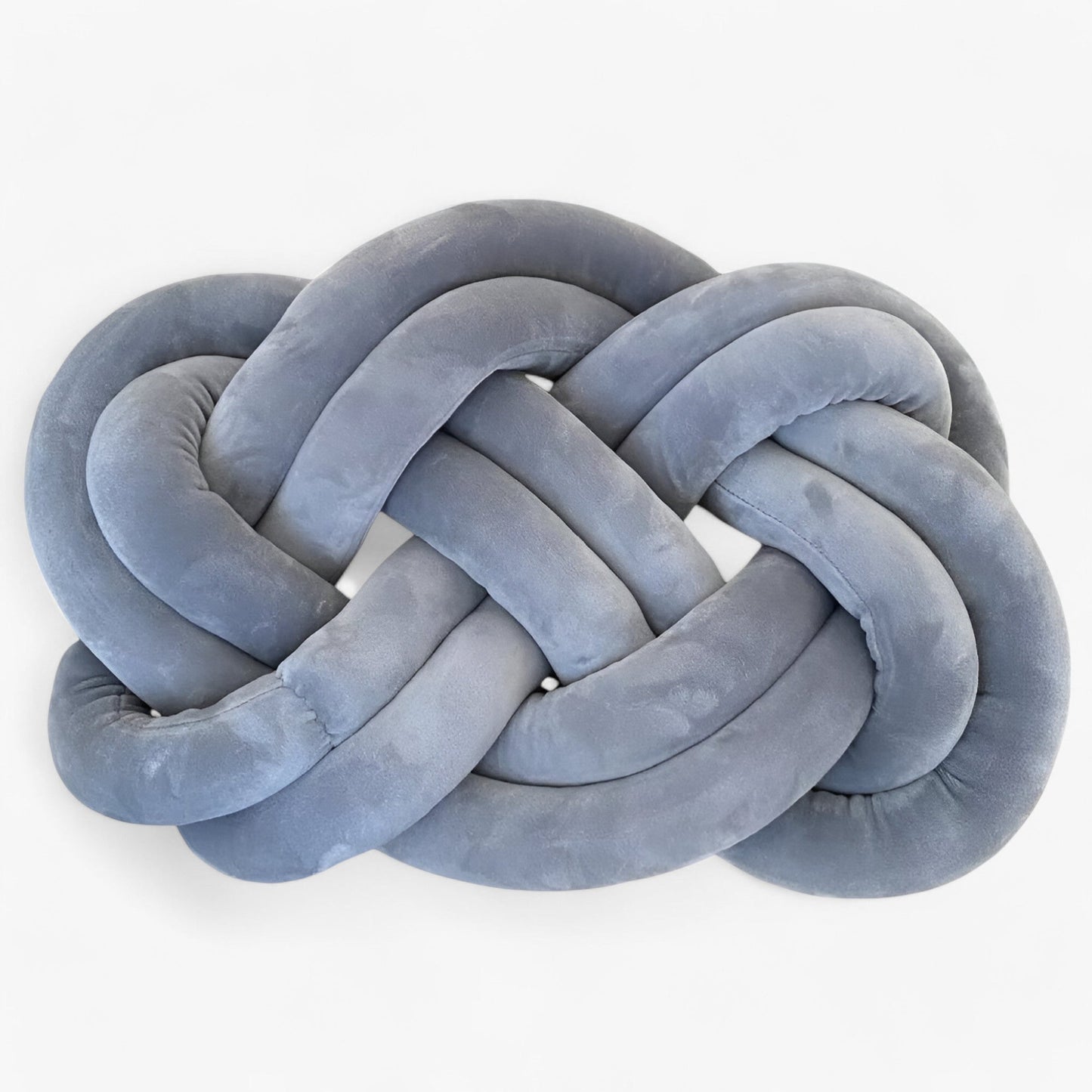 Kaylee Decorative Throw Pillow - Soft Blue Knotted Design Cushion for Living Room Decor