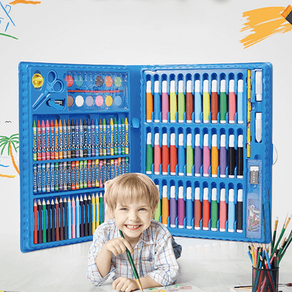 Kids Art Drawing Set 208 Piece Coloring Kit Creative Supplies