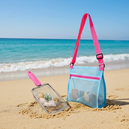 Kids Beach Sand Sifter Shell Collector Shovel Outdoor Toy