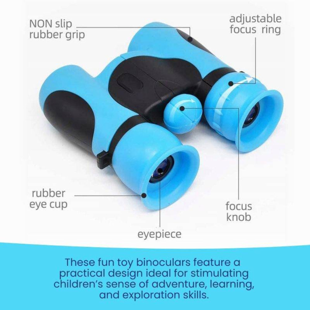 Kids Binoculars Compact Rubberized Field Glasses for Outdoor Exploration