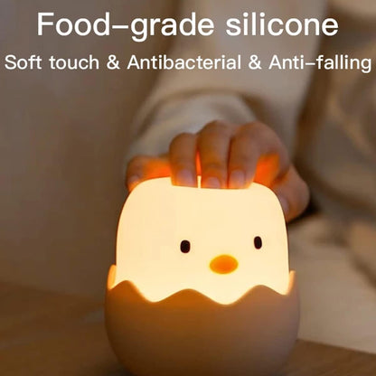 Kids Chick Night Lamp Soft LED Bedside Nursery Light