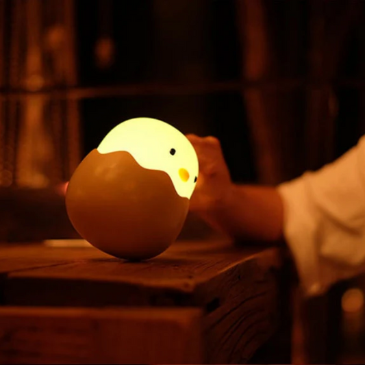 Kids Chick Night Lamp Soft LED Bedside Nursery Light