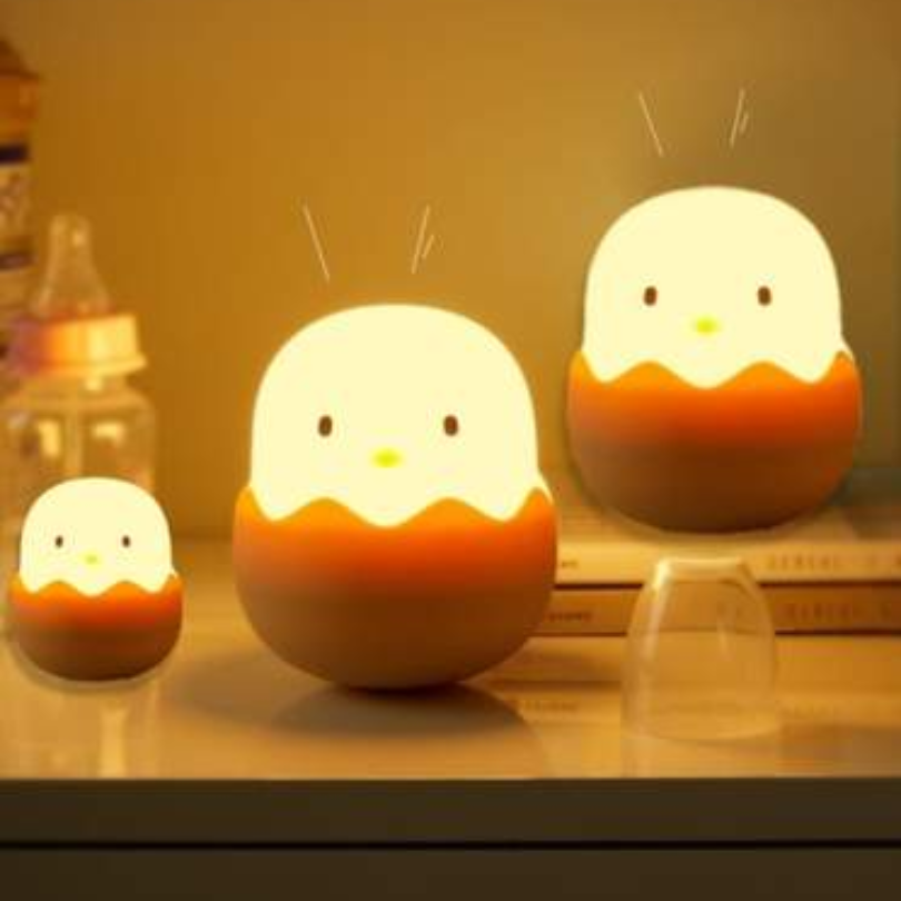 Kids Chick Night Lamp Soft LED Bedside Nursery Light