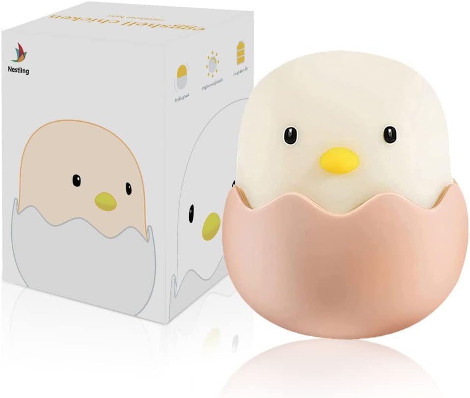 Kids Chick Night Lamp Soft LED Bedside Nursery Light