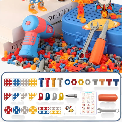 Kids Construction Drill Set Educational Building Toy Kit