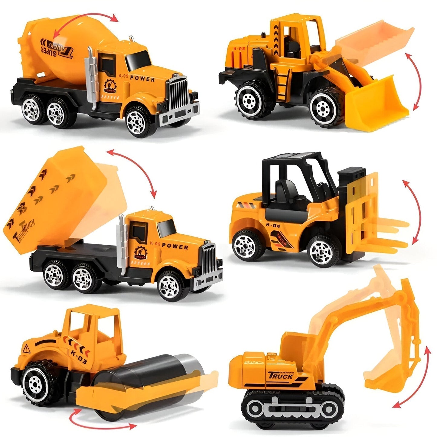Kids Construction Vehicle Toy Set Educational Building Truck Playset