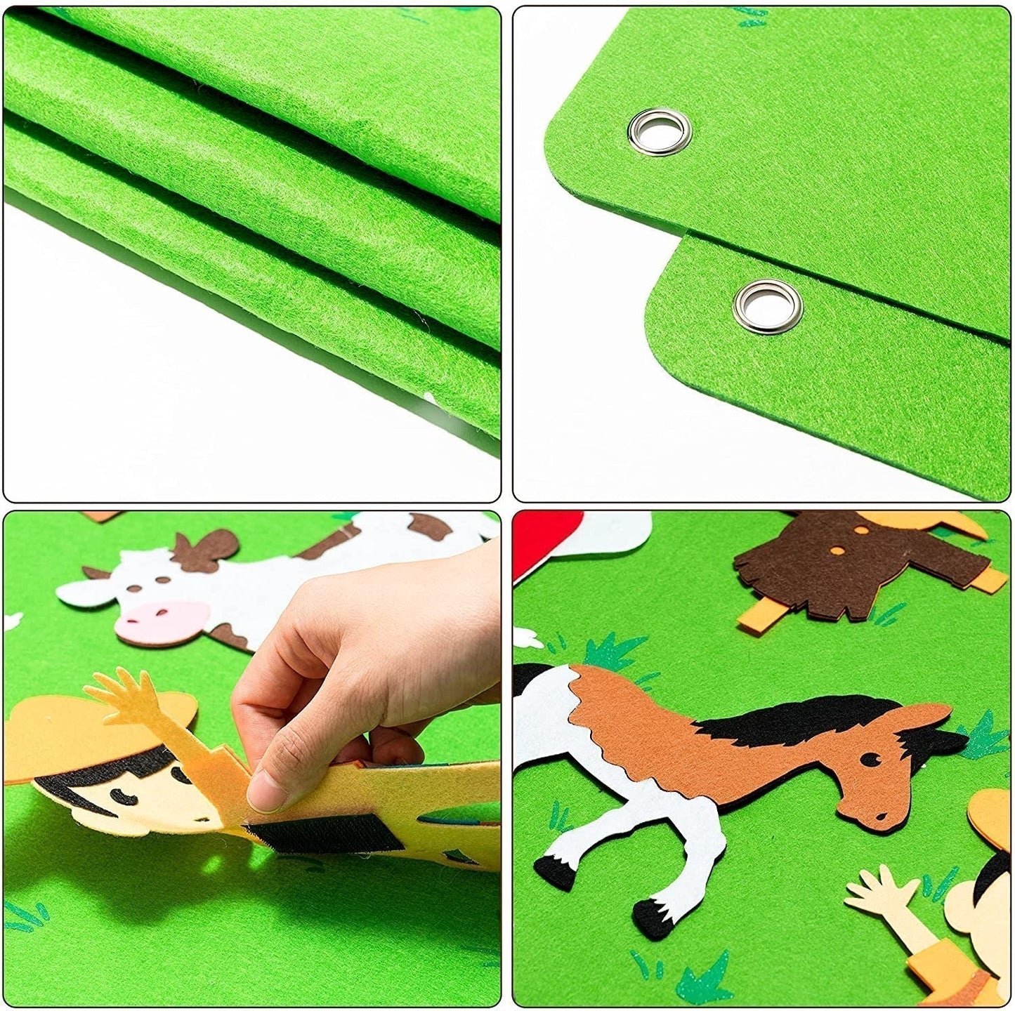 Kids Felt Story Board Educational Animal Learning Toy