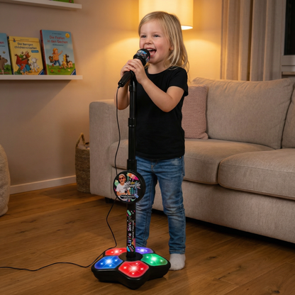 Kids Karaoke Microphone Set with Adjustable Stand Music Toy