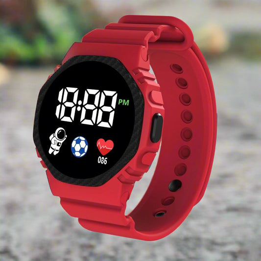 Kids LED Digital Watch Waterproof Educational Calendar Display