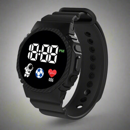 Kids LED Digital Watch Waterproof Educational Calendar Display