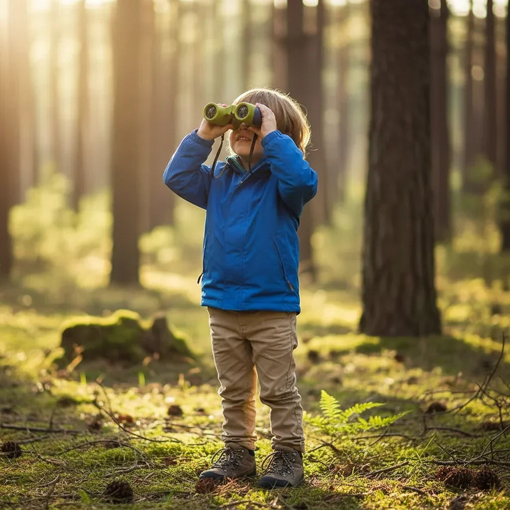 Mini-verrekijker 8X voor kinderen draagbaar buitenspeelgoed met draagriem