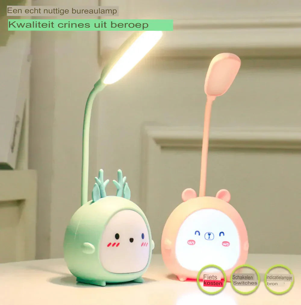 Kids Reading Lamp USB Rechargeable Cartoon Night Light
