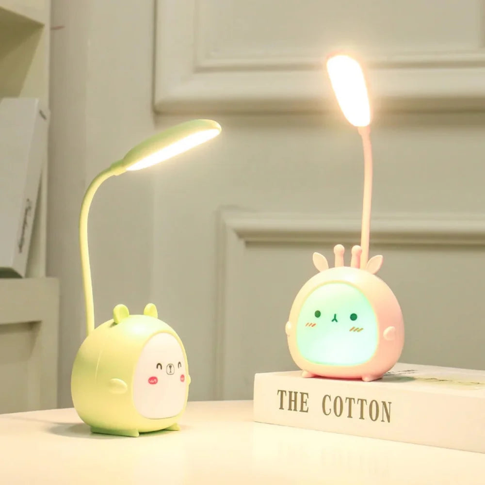 Kids Reading Lamp USB Rechargeable Cartoon Night Light