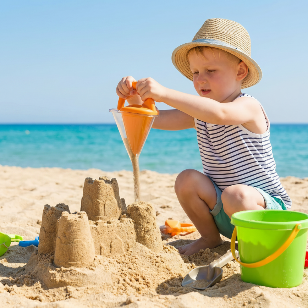 Kids Sand Funnel Beach Toy for Creative Building and Water Play