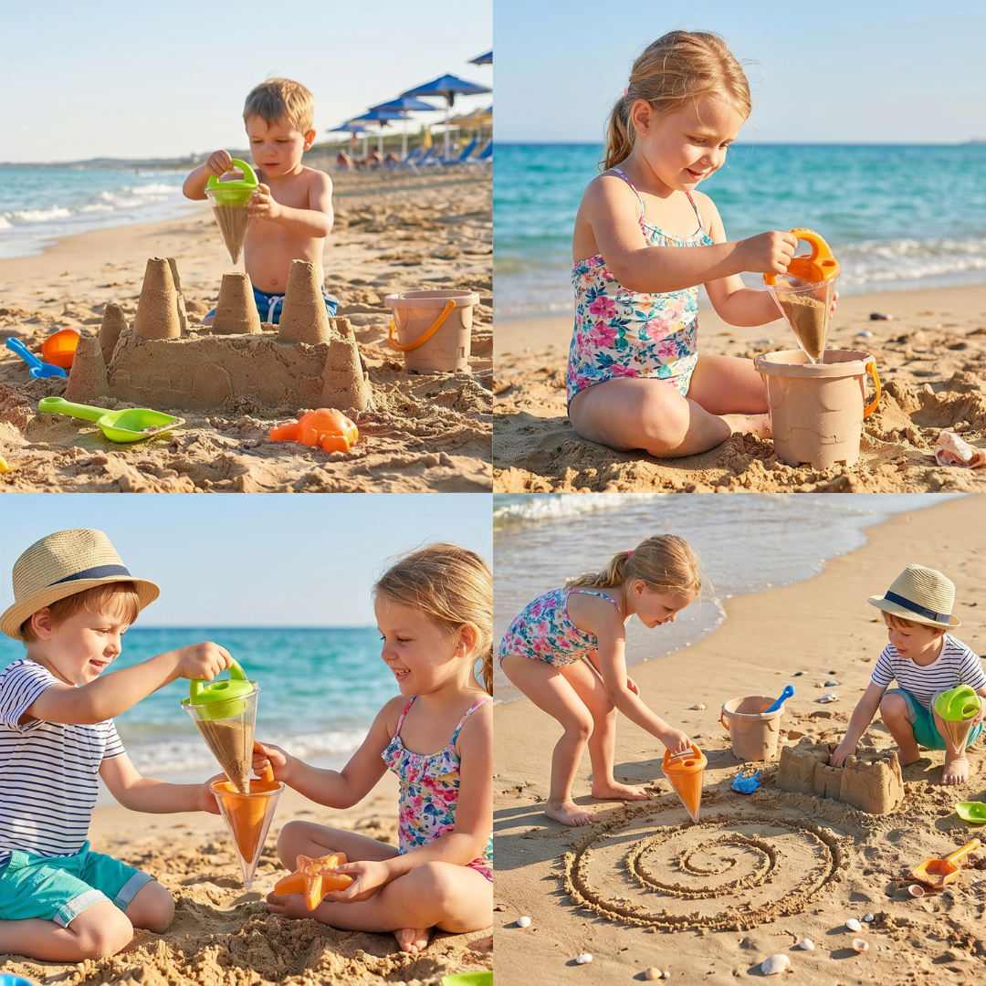 Kids Sand Funnel Beach Toy for Creative Building and Water Play