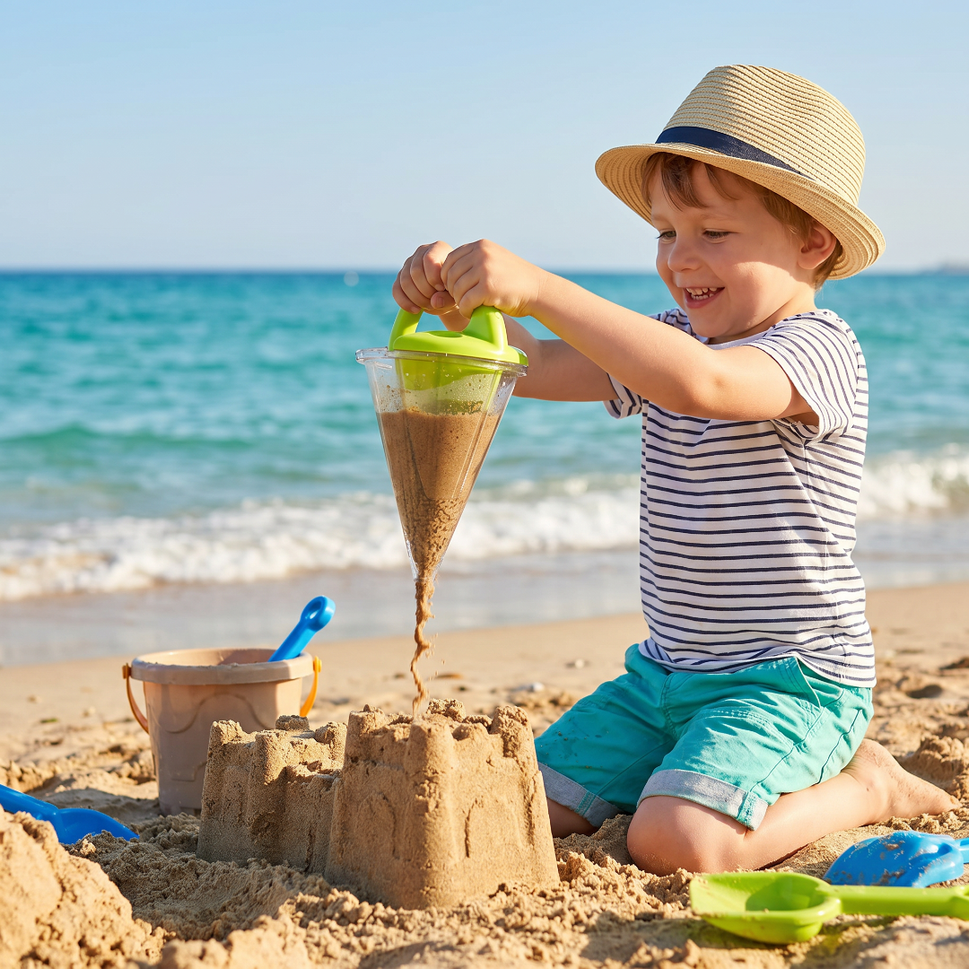 Kids Sand Funnel Beach Toy for Creative Building and Water Play
