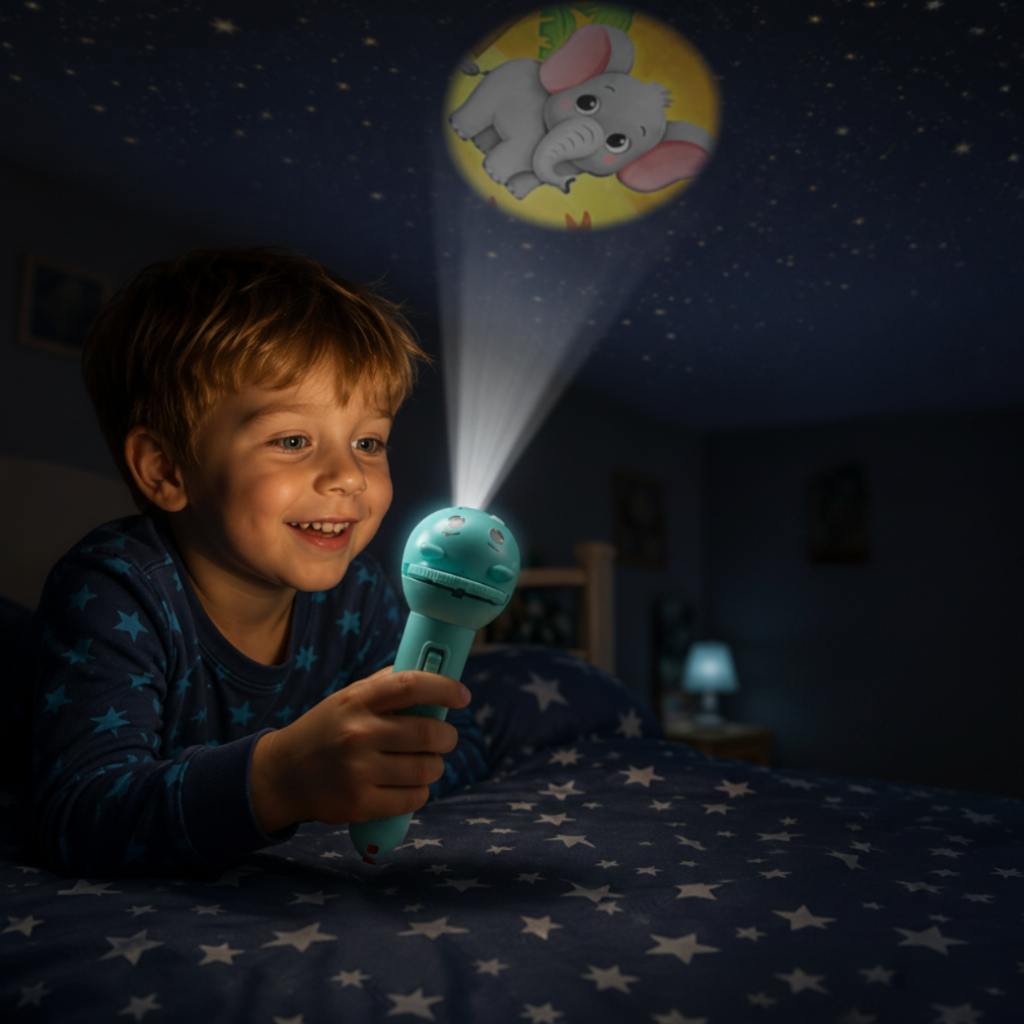 Kids Story Projector Flashlight for Bedtime Imaginative Play