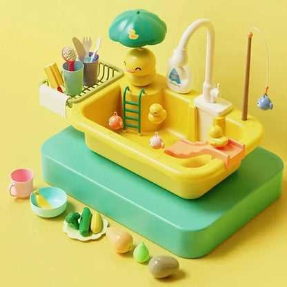 Kids Water Play Table with Pump Outdoor Sensory Activity Set