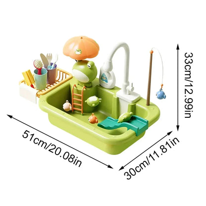Kids Water Play Table with Pump Outdoor Sensory Activity Set
