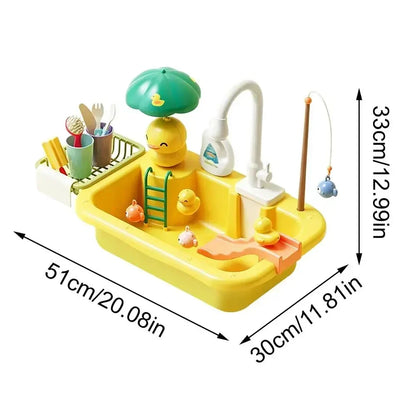 Kids Water Play Table with Pump Outdoor Sensory Activity Set