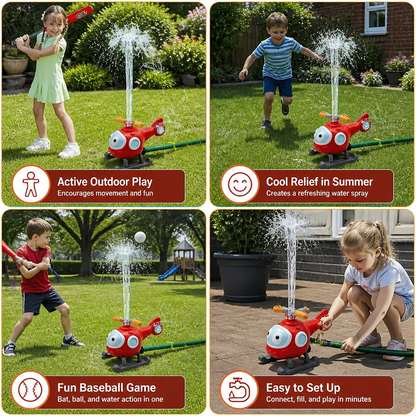 Kids Water Sprinkler Toy 360 Degree Rotating Outdoor Summer Play