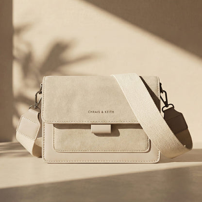 Kristel Crossbody Bag with Flip Closure and Adjustable Strap