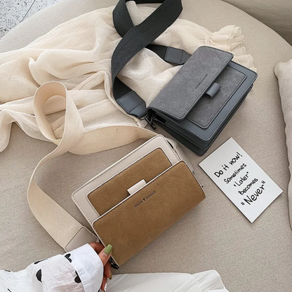 Kristel Crossbody Bag with Flip Closure and Adjustable Strap