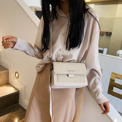 Kristel Crossbody Bag with Flip Closure and Adjustable Strap
