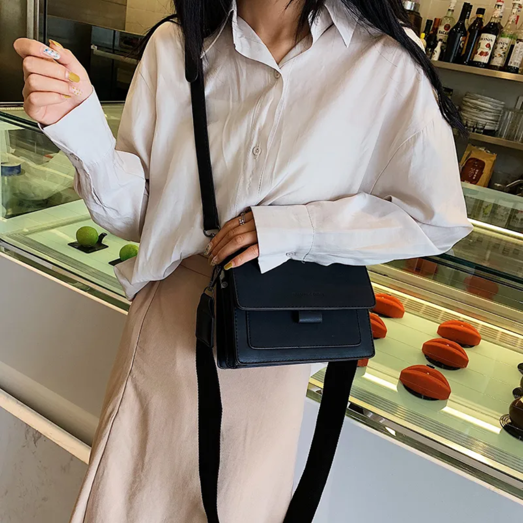 Kristel Crossbody Bag with Flip Closure and Adjustable Strap