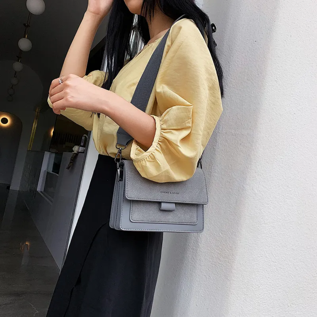Kristel Crossbody Bag with Flip Closure and Adjustable Strap