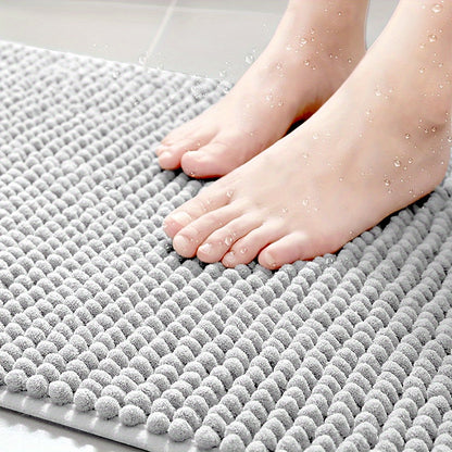 L Shaped Plush Corner Shower Mat Non Slip Washable