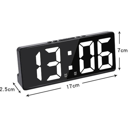 LED Alarm Clock Temperature Calendar Sound Control Bedside Clock