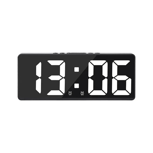 LED Alarm Clock Temperature Calendar Sound Control Bedside Clock