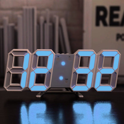 LED Digital Wall Clock Temperature Alarm Display Clock