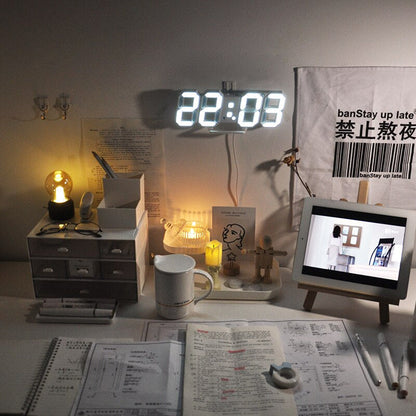 LED Digital Wall Clock Temperature Alarm Display Clock