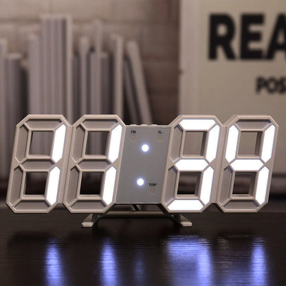 LED Digital Wall Clock Temperature Alarm Display Clock
