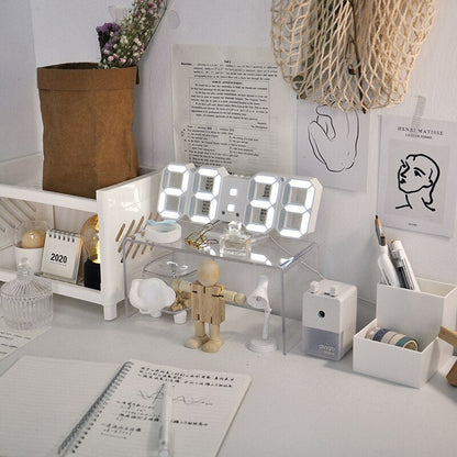 LED Digital Wall Clock Temperature Alarm Display Clock