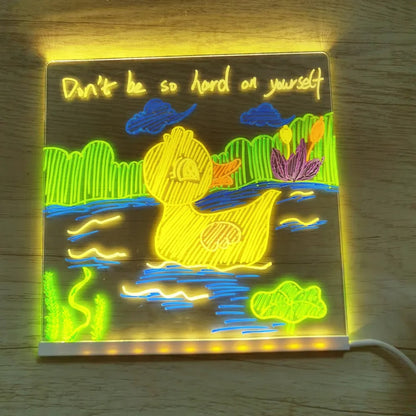 Herbruikbaar LED-tekenbord met verlichting