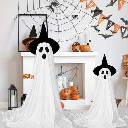 LED Ghost Halloween Decoration Motion Sound Effects Outdoor Yard Display