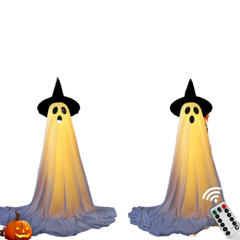 LED Ghost Halloween Decoration Motion Sound Effects Outdoor Yard Display