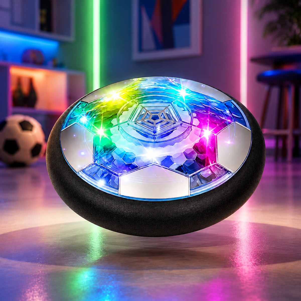 LED Hover Soccer Ball with Rechargeable Battery for Indoor Play