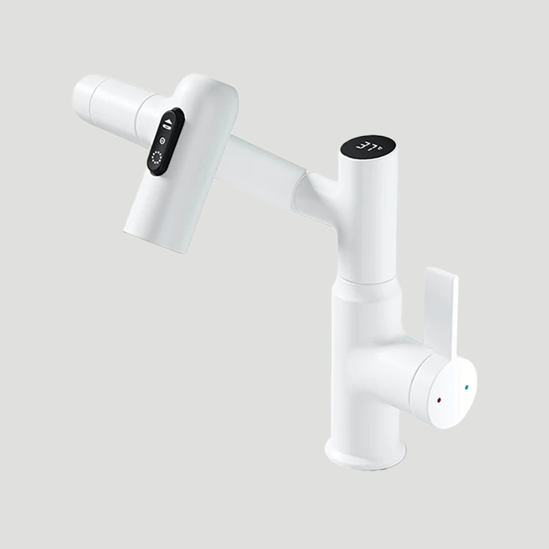 LED Kitchen Faucet 360 Swivel Tap Temperature Display Sink Mixer